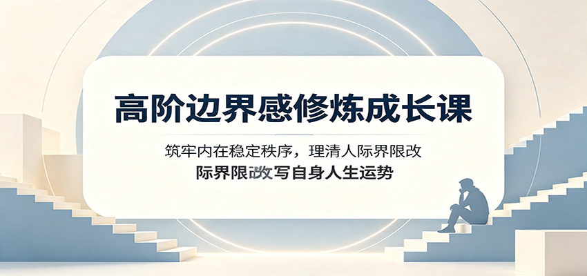 高阶边界感修炼成长课：筑牢内在稳定秩序，理清人际界限改写自身人生运势