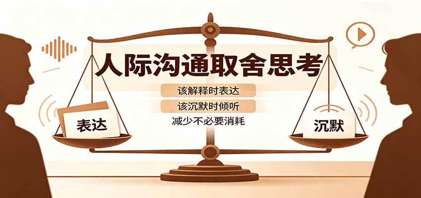 人际沟通取舍思考：分清解释与沉默边界，拿捏职场生活沟通分寸减少情绪内耗