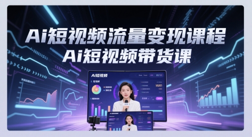 Ai短视频流量变现课程,Ai短视频带货课