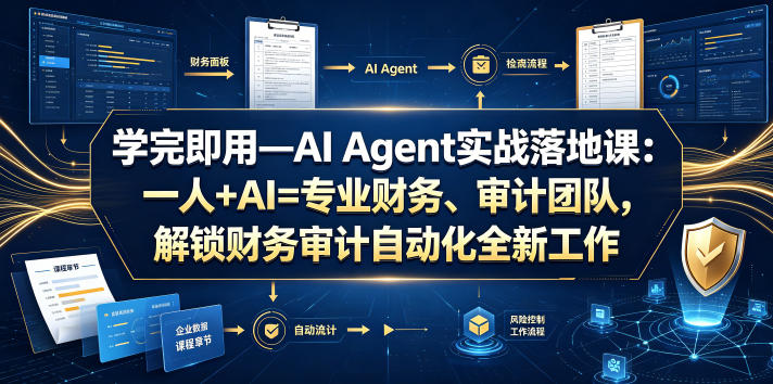 学完即用—AI Agent实战落地课：一人+AI=专业财务、审计团队，解锁财务审计自动化全新工作模式(更新0804)