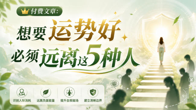 付费文章:想要运势好,必须远离这5种人