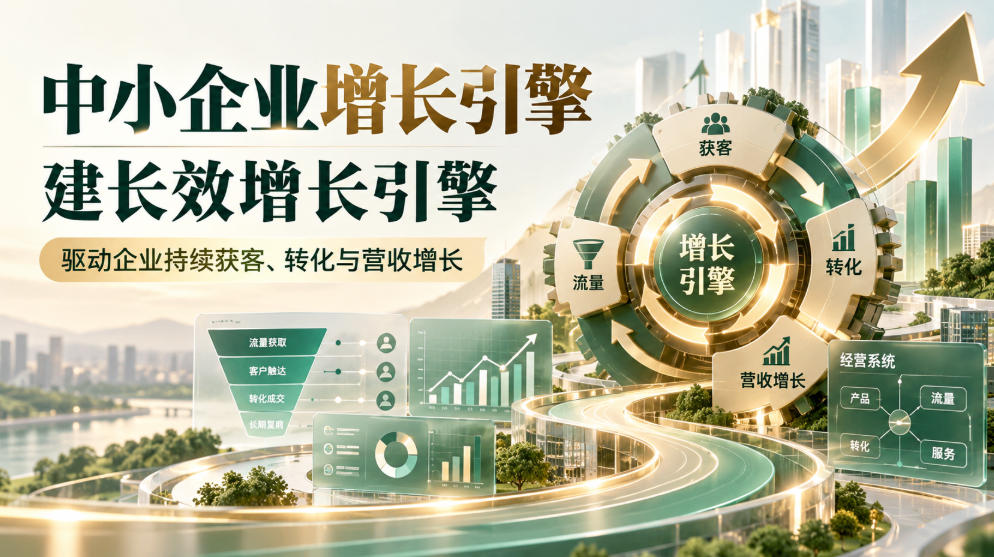 中小企业增长引擎，建长效增长引擎，驱动企业持续获客、转化与营收增长