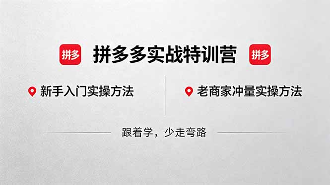 拼多多实战特训营(更新5月15