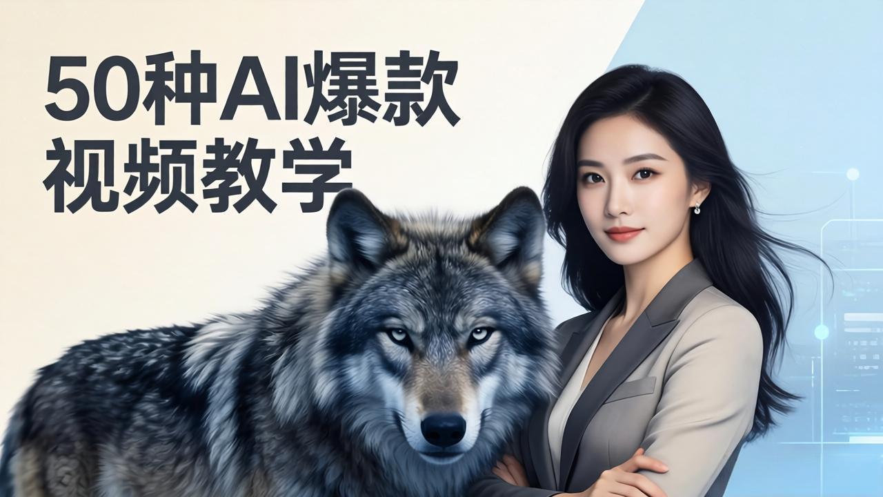 50种AI爆款视频教学：影视级古诗词+治愈萌宠+山海经蛟龙，高阶宝典商业落地