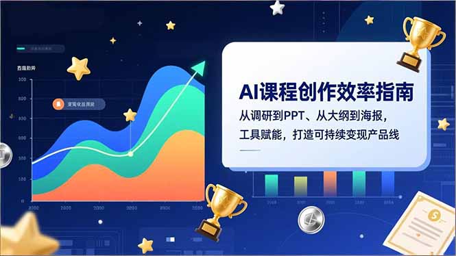 AI课程创作效率指南，从调研到PPT、从大纲到海报，工具赋能，打造可持续变现产品线