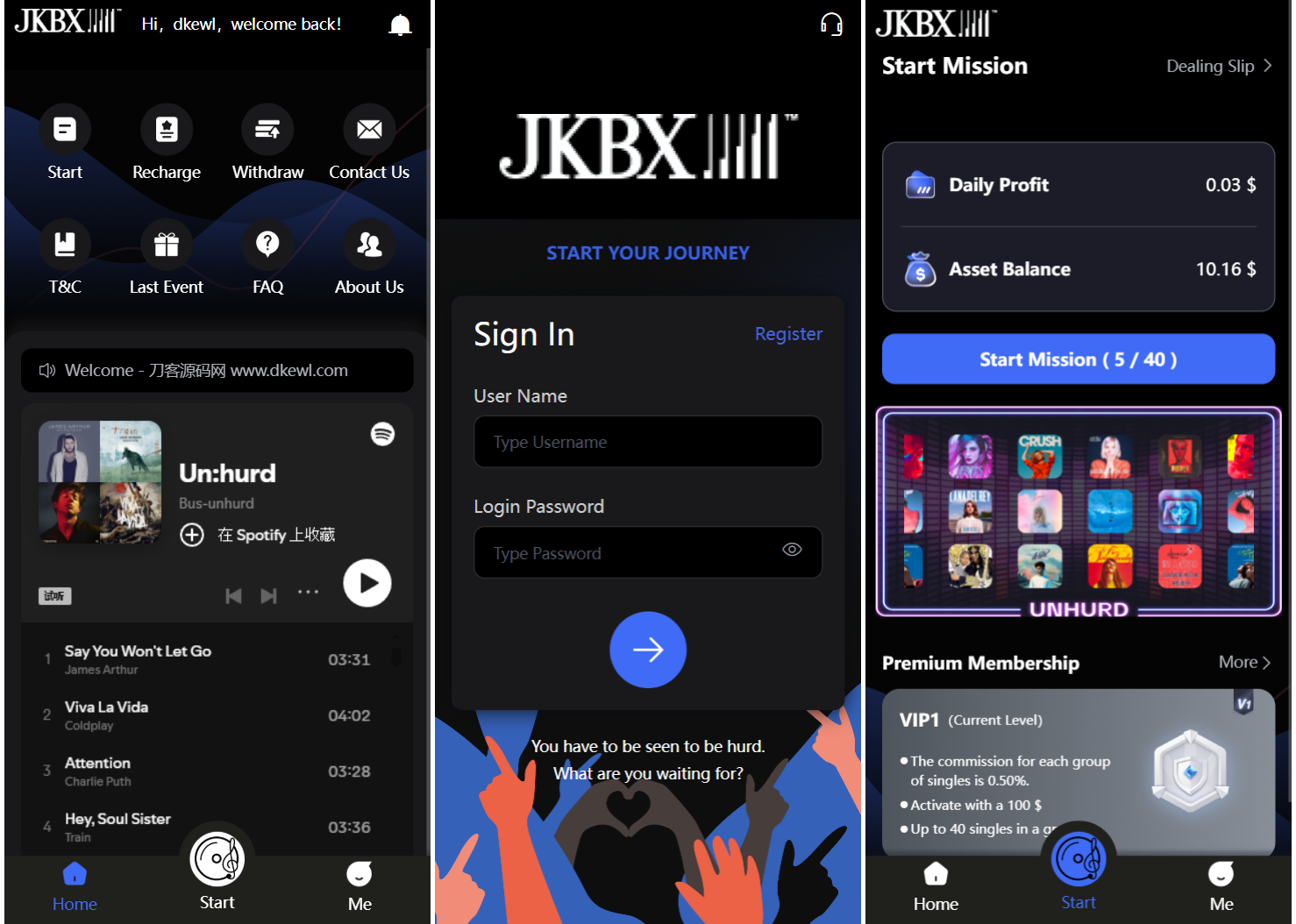 JKBX海外音乐抢单系统源码 Thinkphp框架 附教程